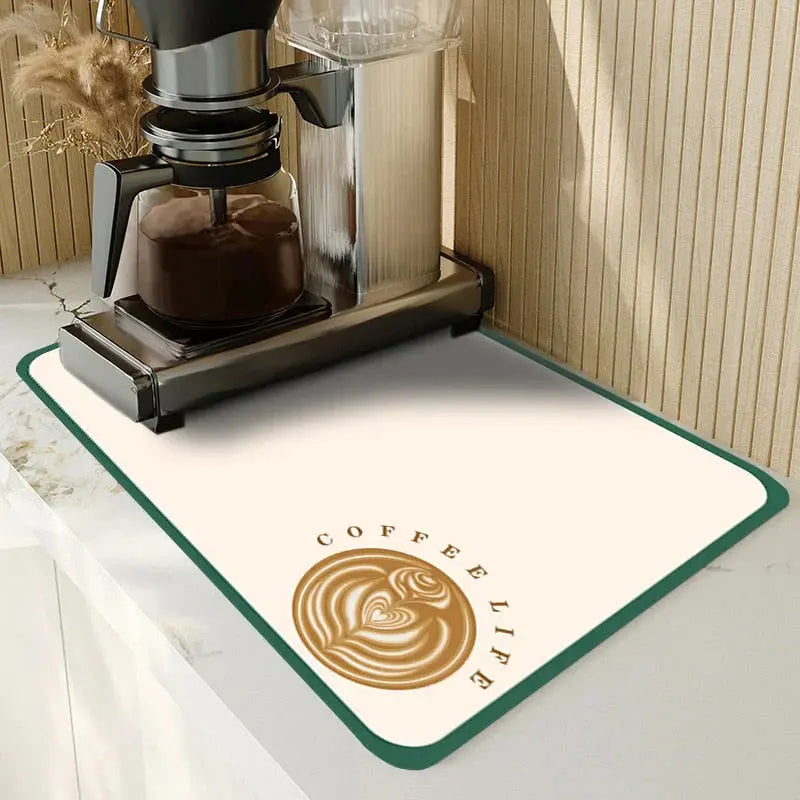 Dish Drying Mat Highly Absorbent Soft Non-Slip Machine Washable