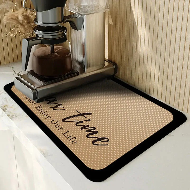 Dish Drying Mat Highly Absorbent Soft Non-Slip Machine Washable