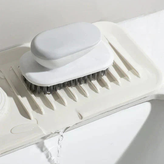 Dish Drying Mat Self-Draining Silicone Raised Grooves