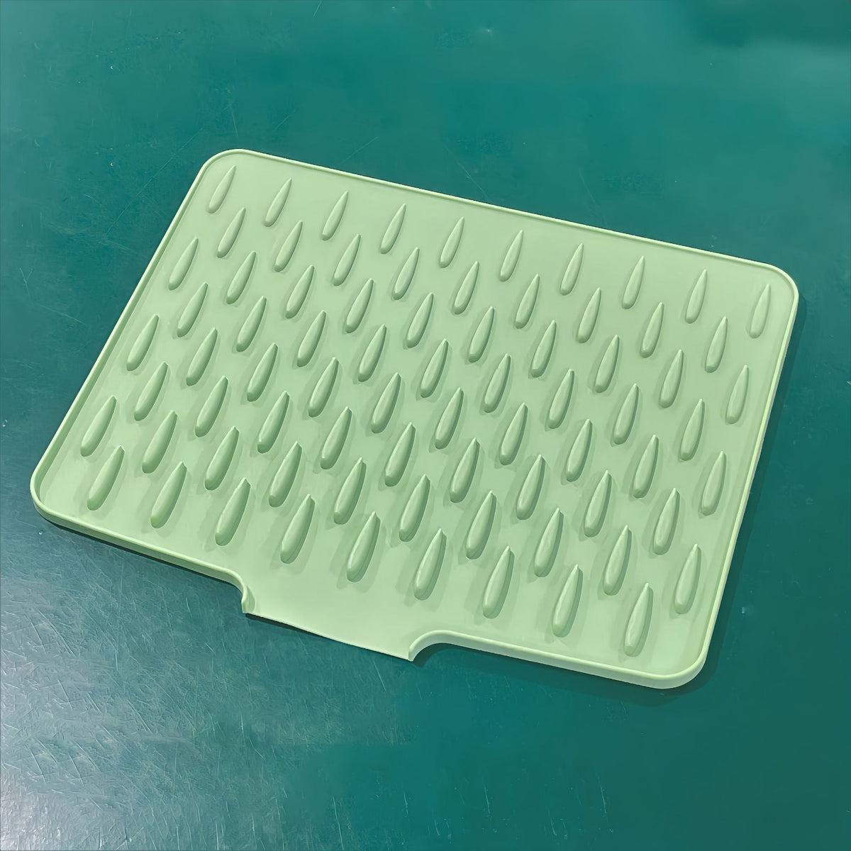 Dish Drying Mat Silicone Drainage Channel Non-Slip