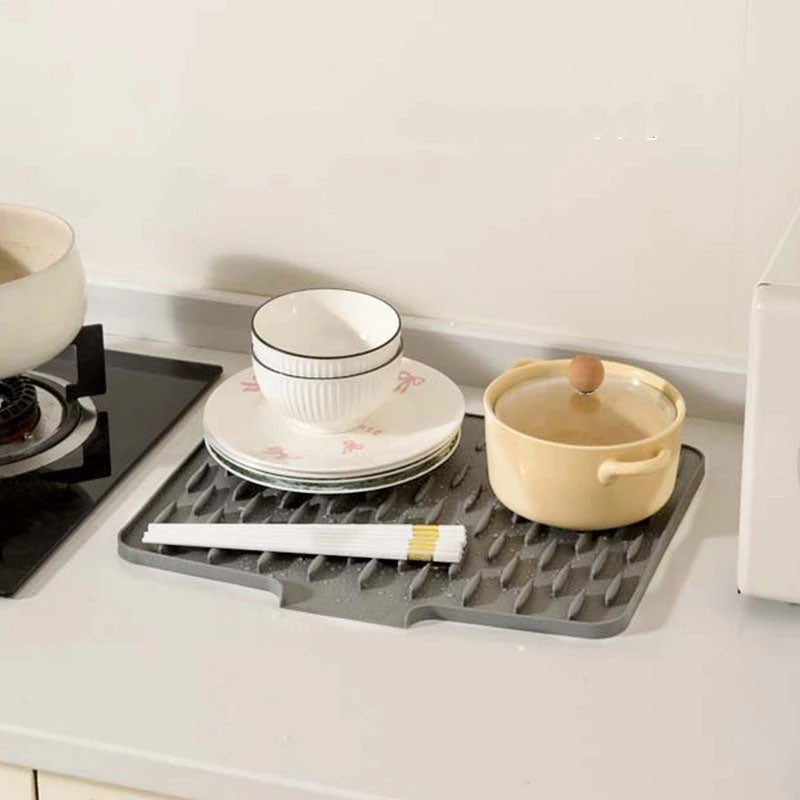 Dish Drying Mat Silicone Non-Slip Heat-Resistant