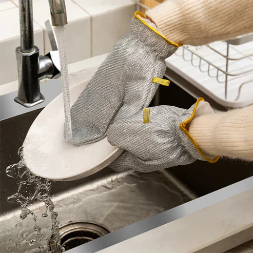 Dishwashing Gloves Heat-Resistant Silicone Ergonomic Grip