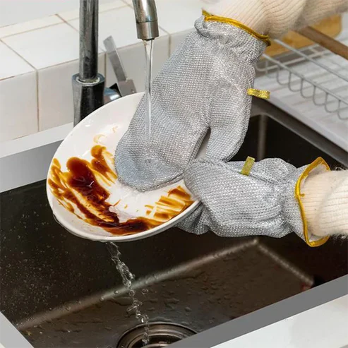 Dishwashing Gloves Heat-Resistant Silicone Ergonomic Grip