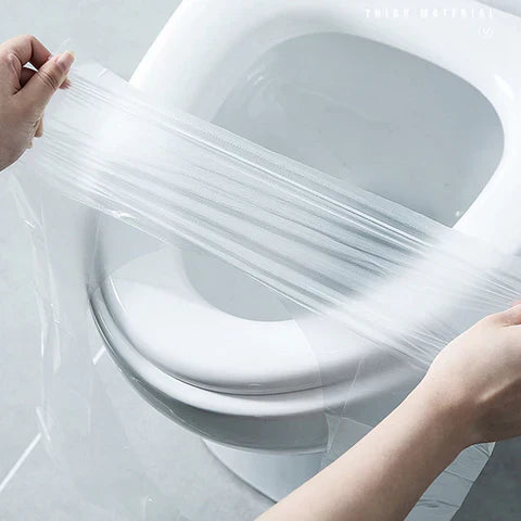Disposable Toilet Seat Covers Biodegradable 50-Pack Fits Most Seats