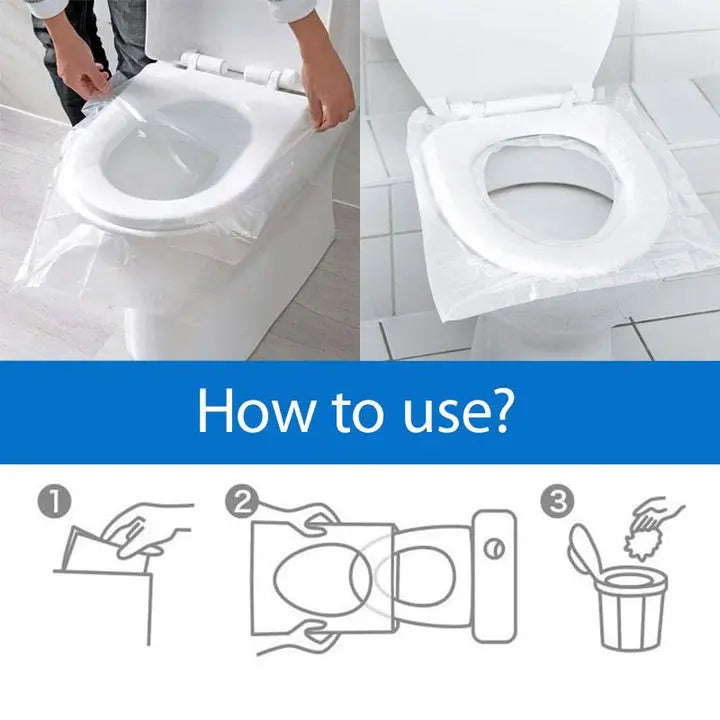 Disposable Toilet Seat Covers Biodegradable Universal Fit 50 Pack