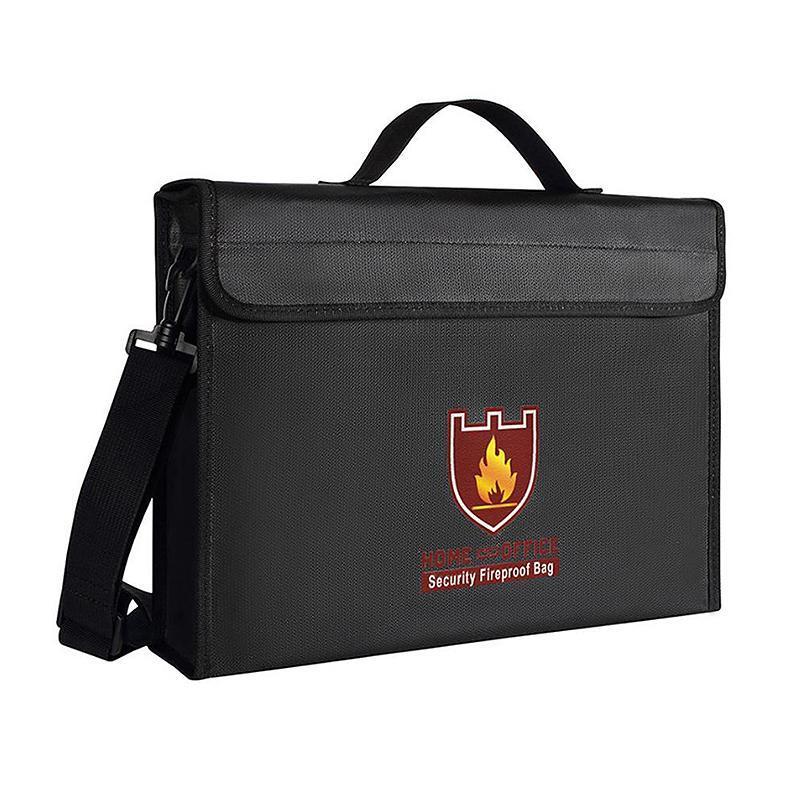 Document Bag Fireproof & Water-Repellent Fits 15-Inch Laptop