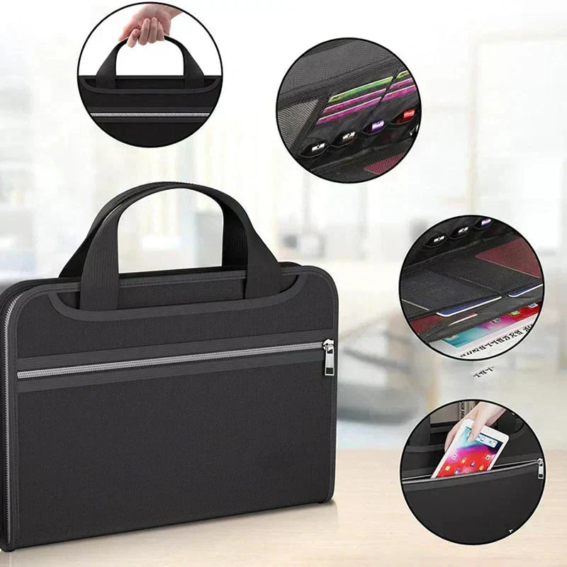 Document Folder Fire-Resistant Water-Resistant 12-Compartment