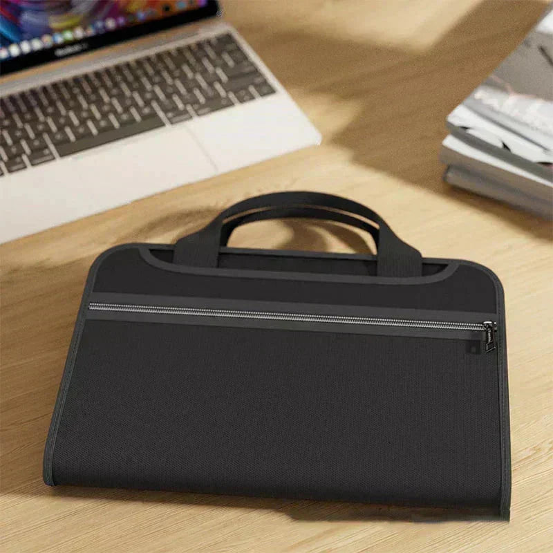 Document Folder Fireproof & Water-Resistant 12-Compartment Organizer
