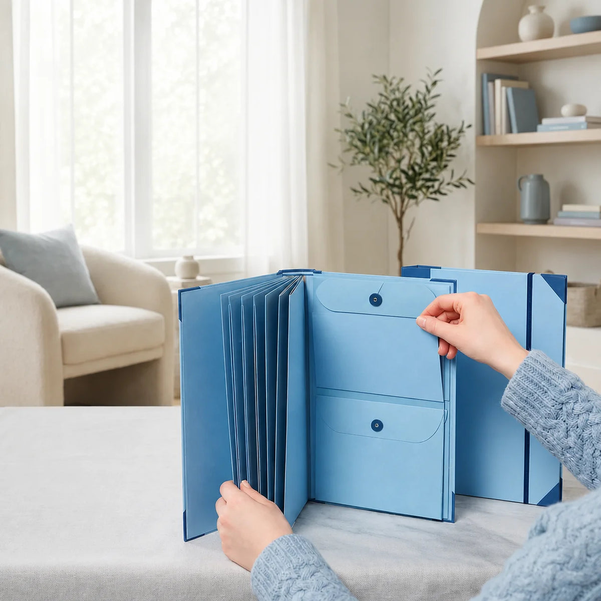 Document Organizer Guided Sections Multiple Lockable Compartments