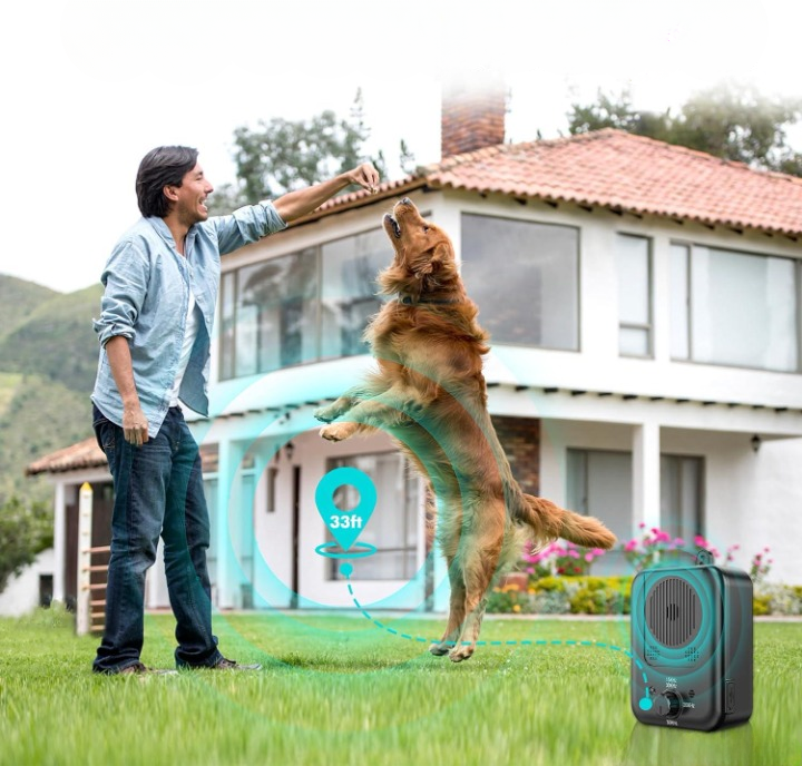 Dog Anti-Bark Device Ultrasonic Multi-Frequency Rechargeable