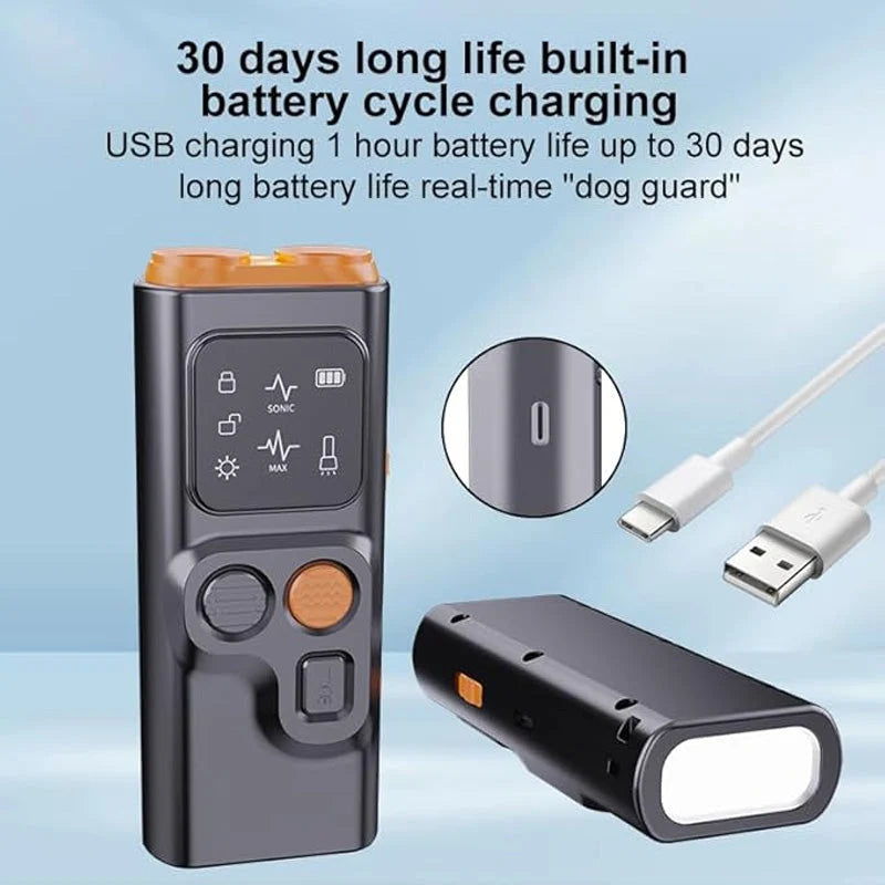 Dog Bark Stopper Ultrasonic & LED USB Rechargeable