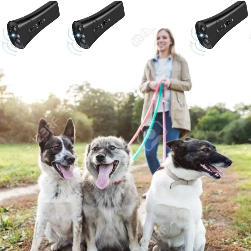 Dog Bark Trainer Ultrasonic LED 49 Ft Range