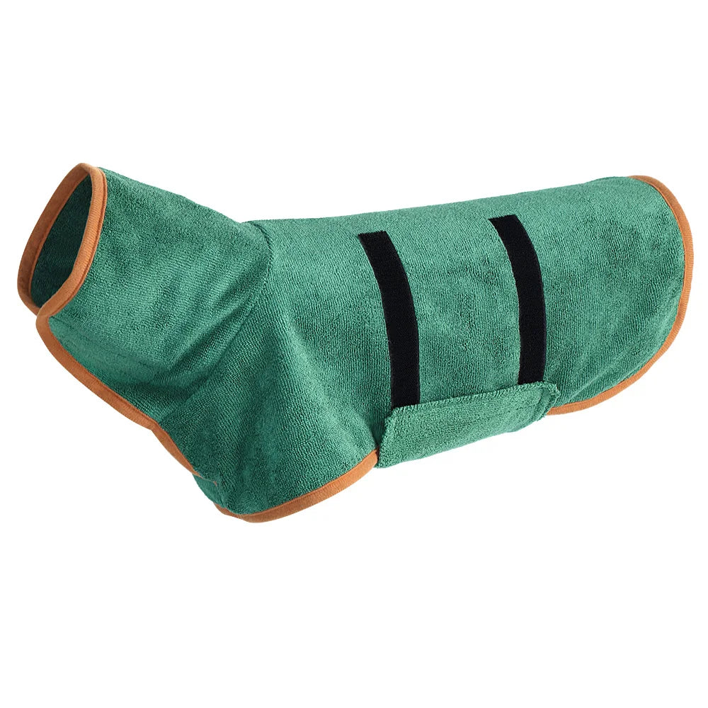 Dog Bathrobe Hooded Ultra-Absorbent Microfiber