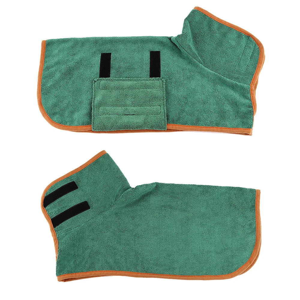Dog Bathrobe Hooded Ultra-Absorbent Microfiber
