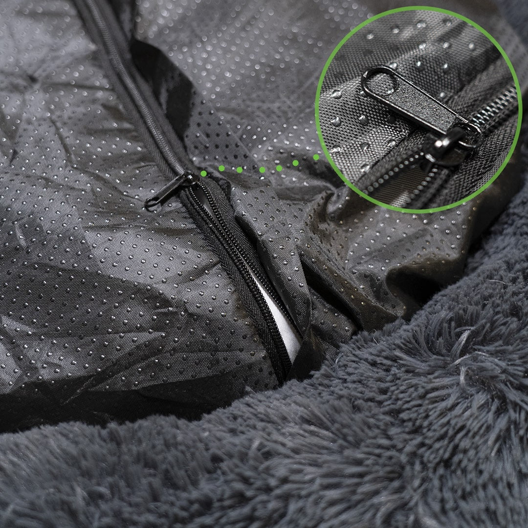 Dog Bed Calming Donut Memory Foam & Plush Cover