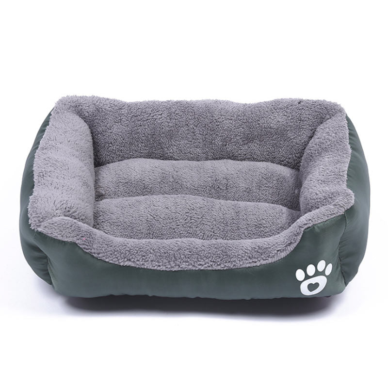 Dog Bed Plush Fleece & Padded Bolsters Machine Washable