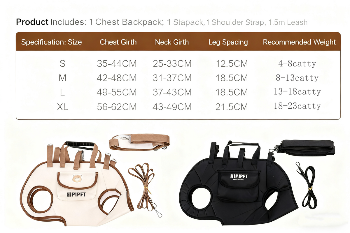 Dog Carrier Bag Spine-Friendly AirMesh & Padded Leg Support