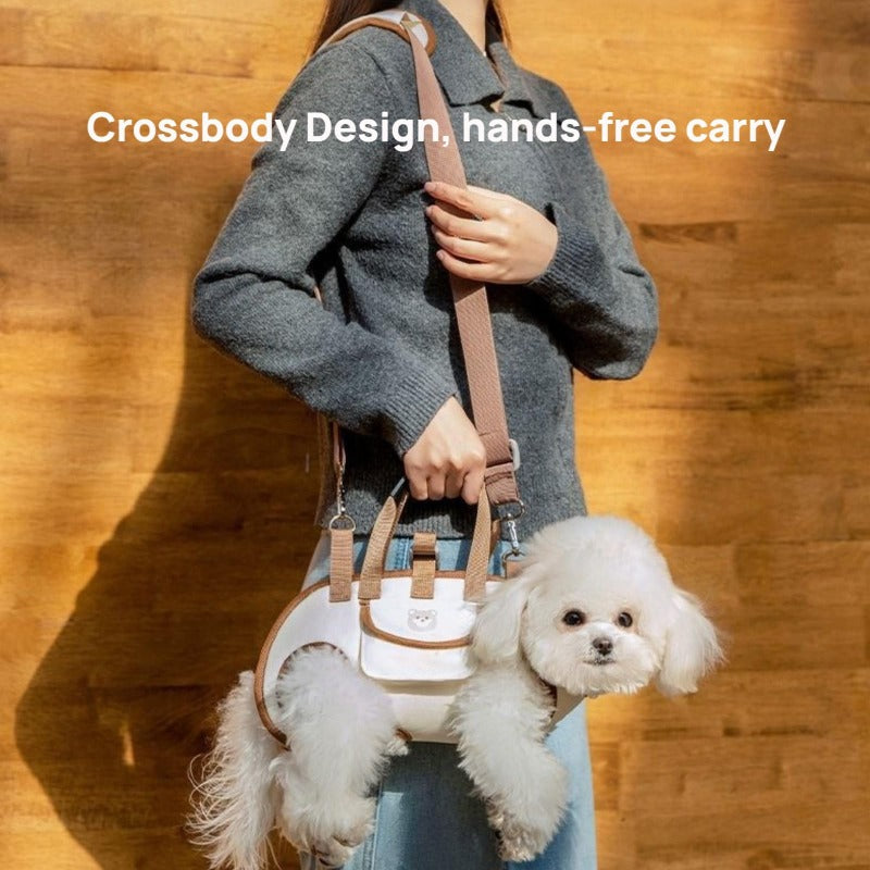 Dog Carrier Breathable Mesh Padded Handle & Adjustable Strap