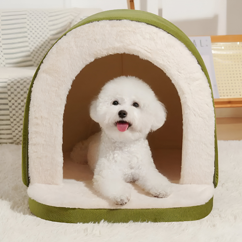 Dog & Cat Bed Convertible Cave-to-Flat Orthopedic Foam