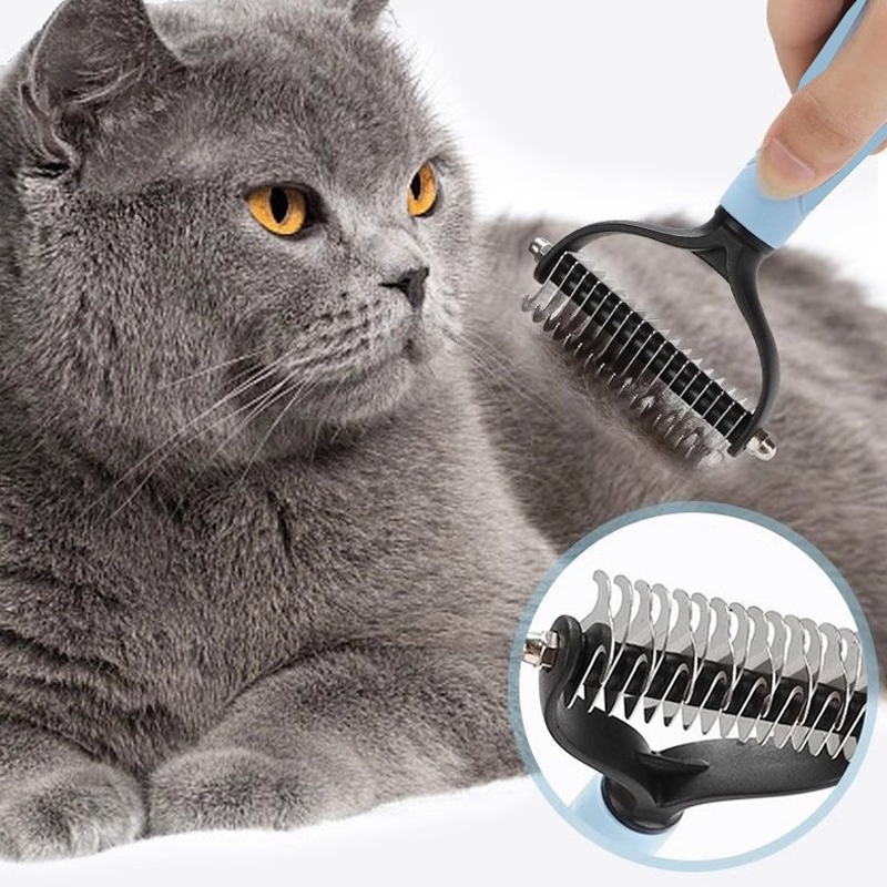 Dog Comb Double-Sided Dematting & Thinning Non-Slip Handle