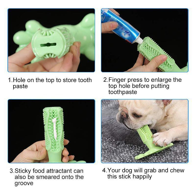 Dog Dental Chew Toy Non-Toxic TPR Soft Bristles