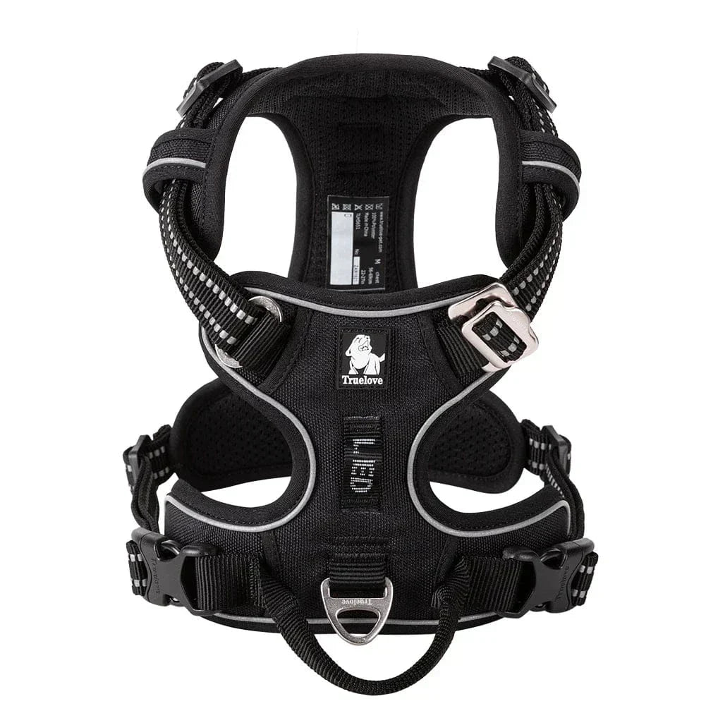 Dog Harness Breathable Fabric Adjustable Straps One-Hand Release Buckles