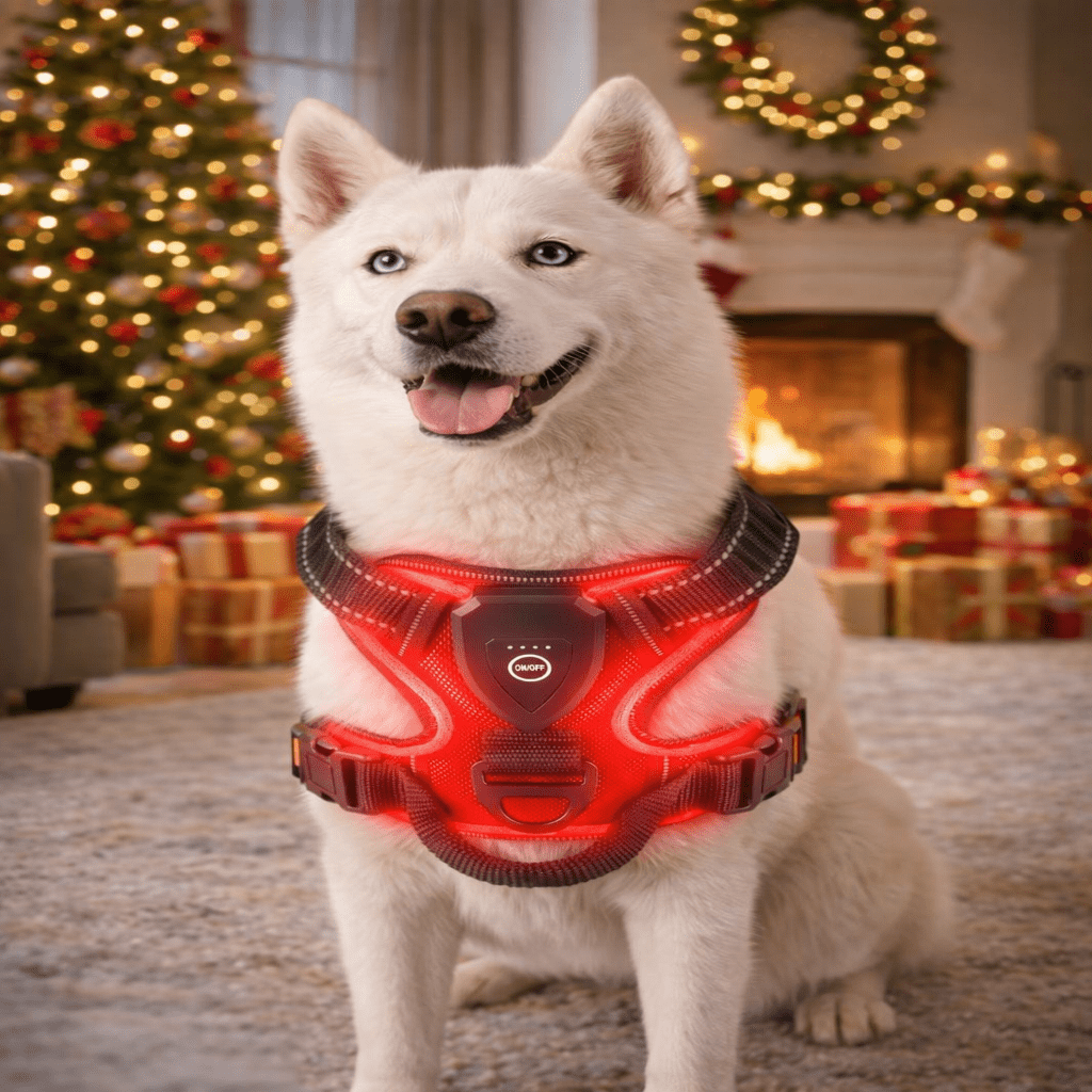 Dog Harness LED USB Rechargeable No-Pull Fit
