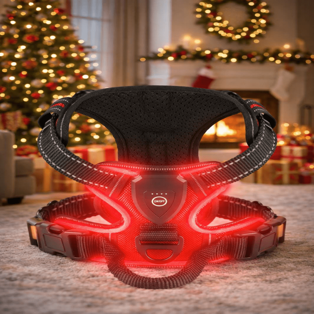 Dog Harness LED USB Rechargeable No-Pull Fit