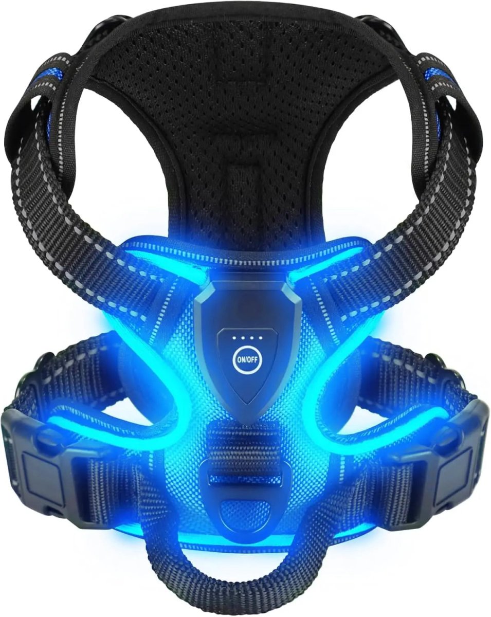 Dog Harness LED USB Rechargeable No-Pull Fit