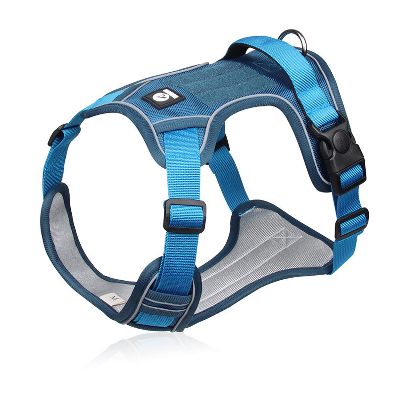 Dog Harness & Leash Anti-Pull Front-Clip LED Collar