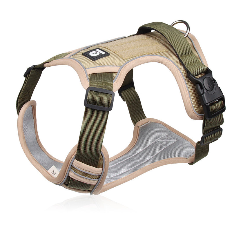 Dog Harness Set Anti-Pull Front-Clip Padded Adjustable LED Collar