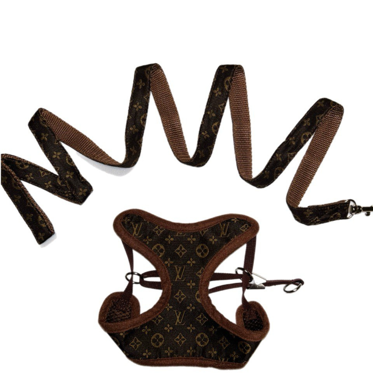 Dog Harness Set No-Pull Chest Ring With Matching Leash