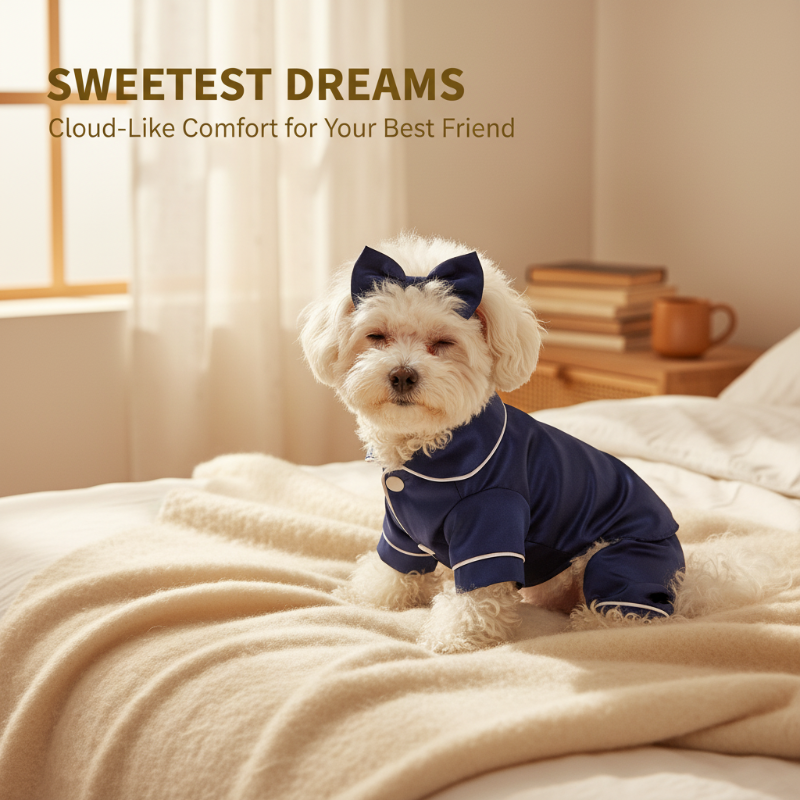 Dog Pajamas Silky Satin & Breathable Acrylic Snap Buttons