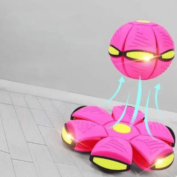 Dog Toy Convertible Flying Disc & Ball Durable Waterproof