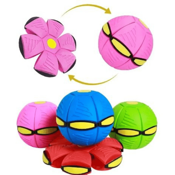 Dog Toy Convertible Flying Disc & Ball Durable Waterproof