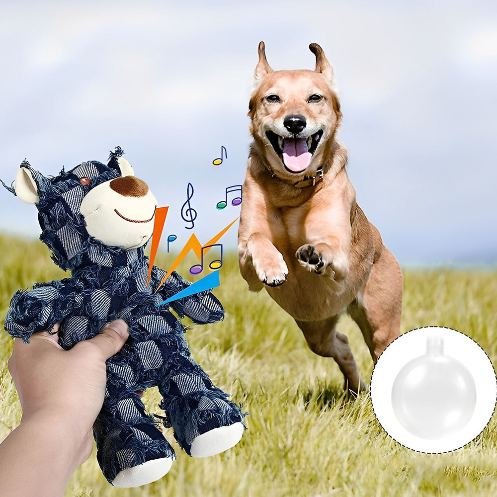 Dog Toy Plush Squeaker Polyester & Cotton Filled