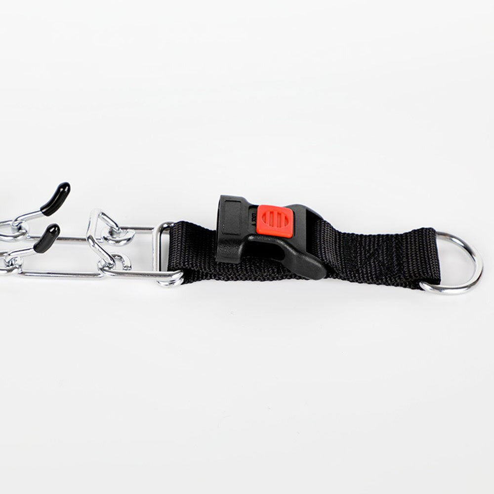 Dog Training Collar Quick-Release Buckle & D-Ring Chrome-Plated Chain