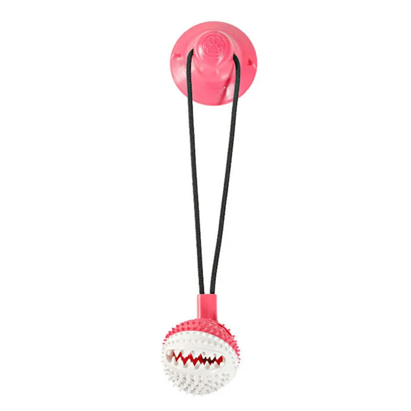 Dog Tug Toy Durable TPR Suction-Cup Teeth-Cleaning