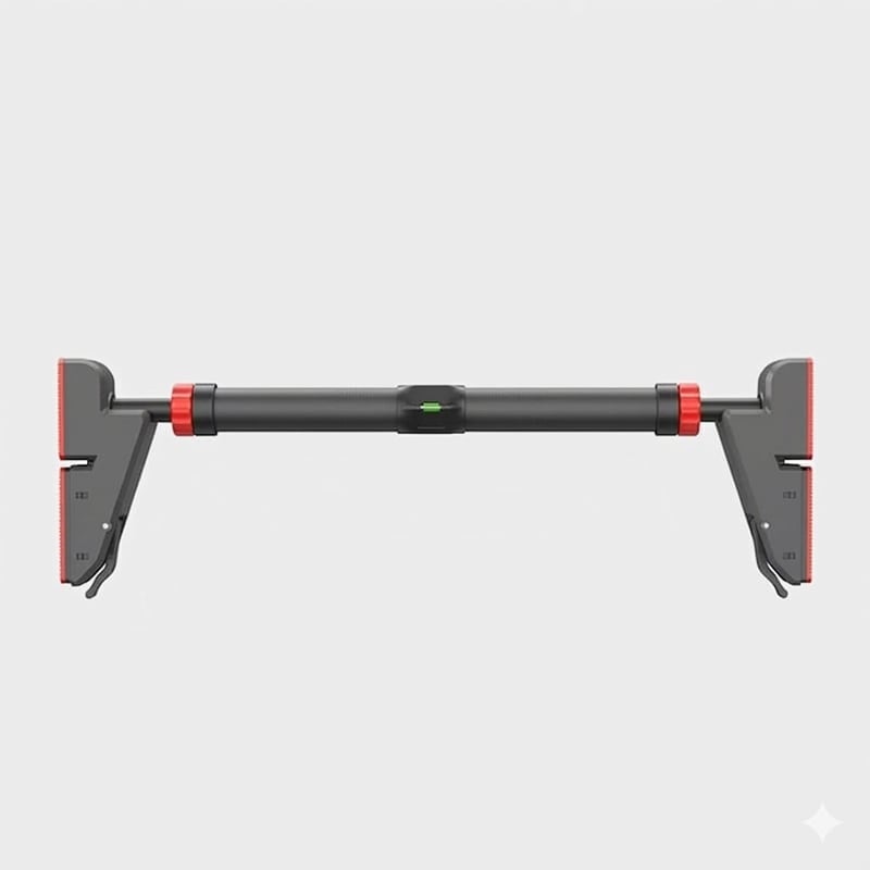 Door Frame Pull-Up Bar No-Drill Triple Lock Built-In Level