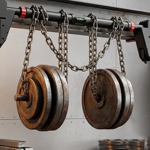 Door Frame Pull-Up Bar No-Drill Triple Lock Built-In Level