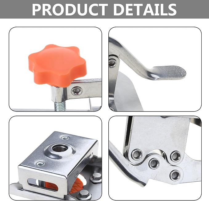 Door Hinge Drill Template Stainless Steel Adjustable Edge Non-Slip