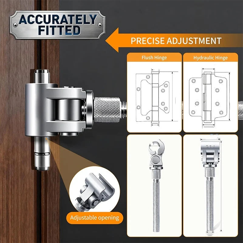 Door Hinge Tool Adjustable Swivel Head Stainless Steel