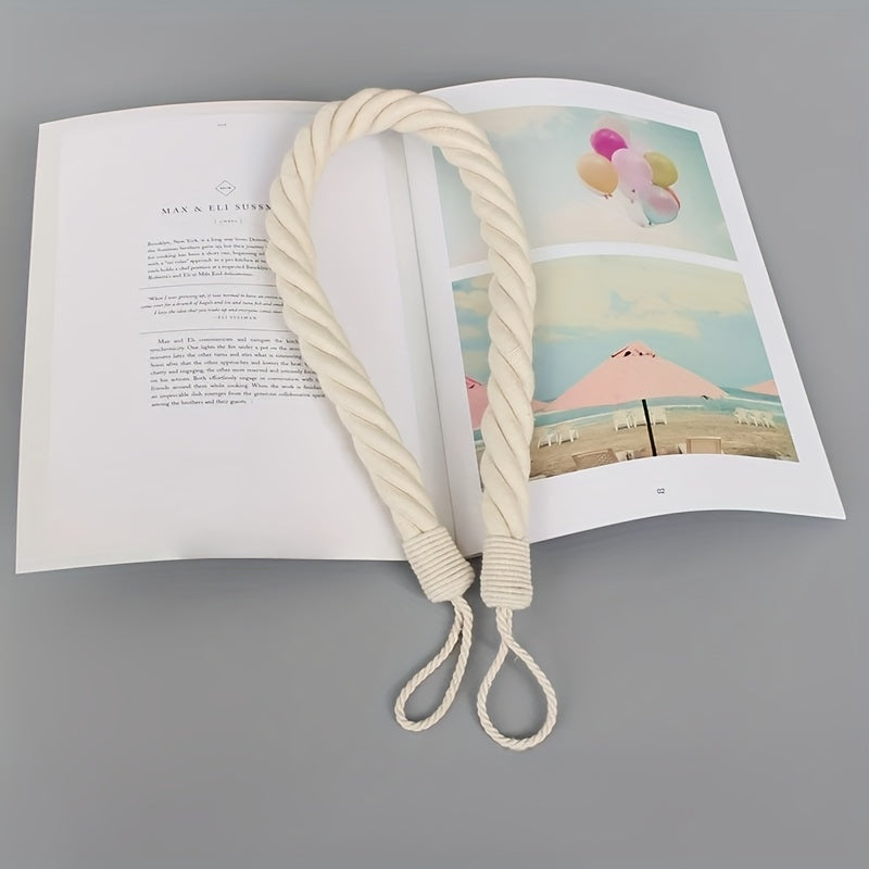 Door Stop Braided Cotton-Blend Rope Weighted Reinforced Core 2-Pack