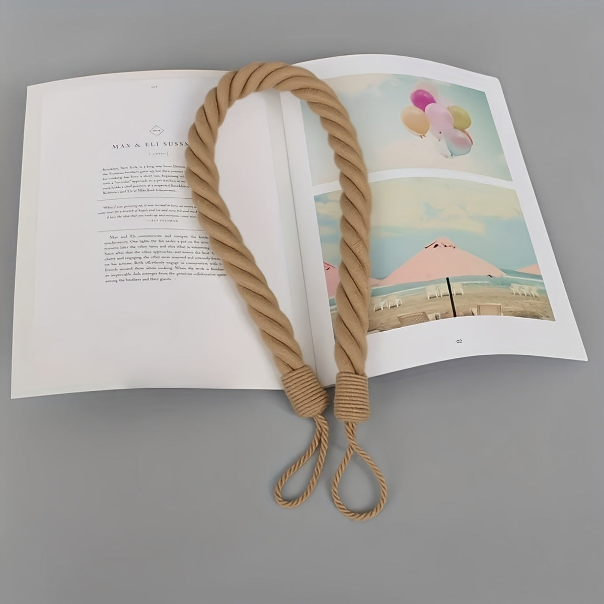 Door Stop Braided Cotton-Blend Rope Weighted Reinforced Core 2-Pack