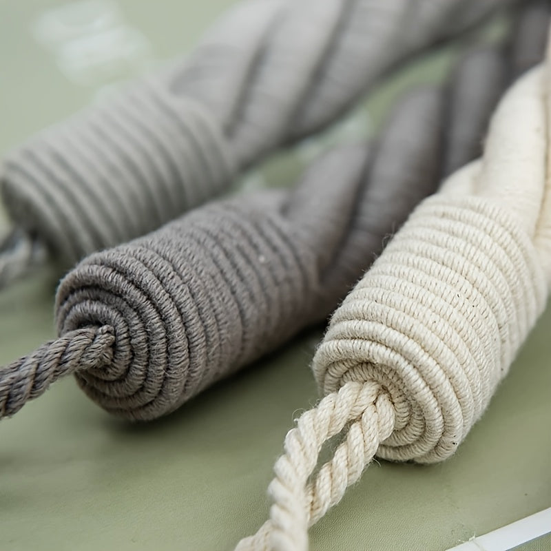 Door Stop Braided Cotton-Blend Rope Weighted Reinforced Core 2-Pack
