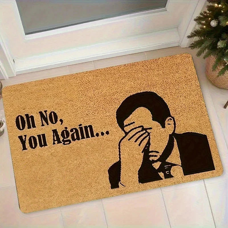 Doormat Humorous Facepalm Memory Foam Non-Slip Backing