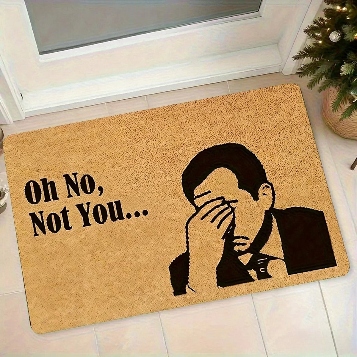Doormat Humorous Facepalm Memory Foam Non-Slip Backing