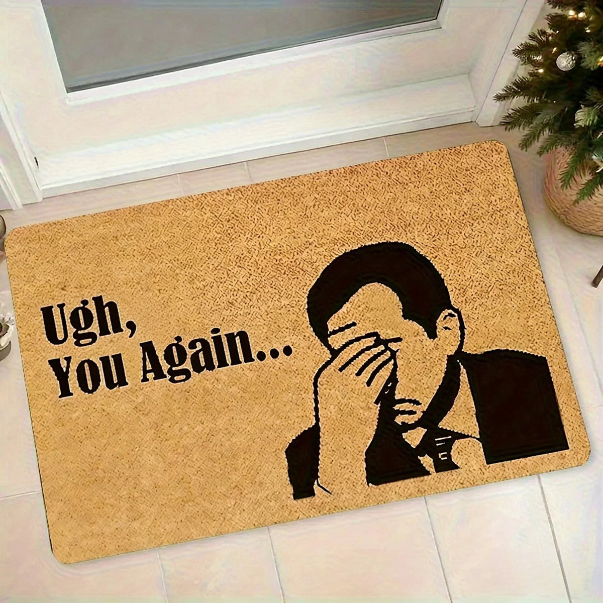 Doormat Humorous Facepalm Memory Foam Non-Slip Backing