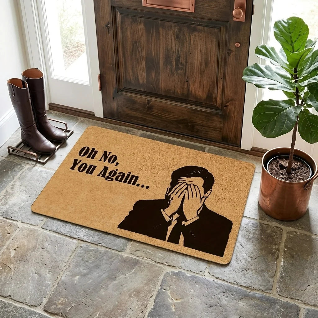 Doormat Humorous Facepalm Memory Foam Non-Slip Backing