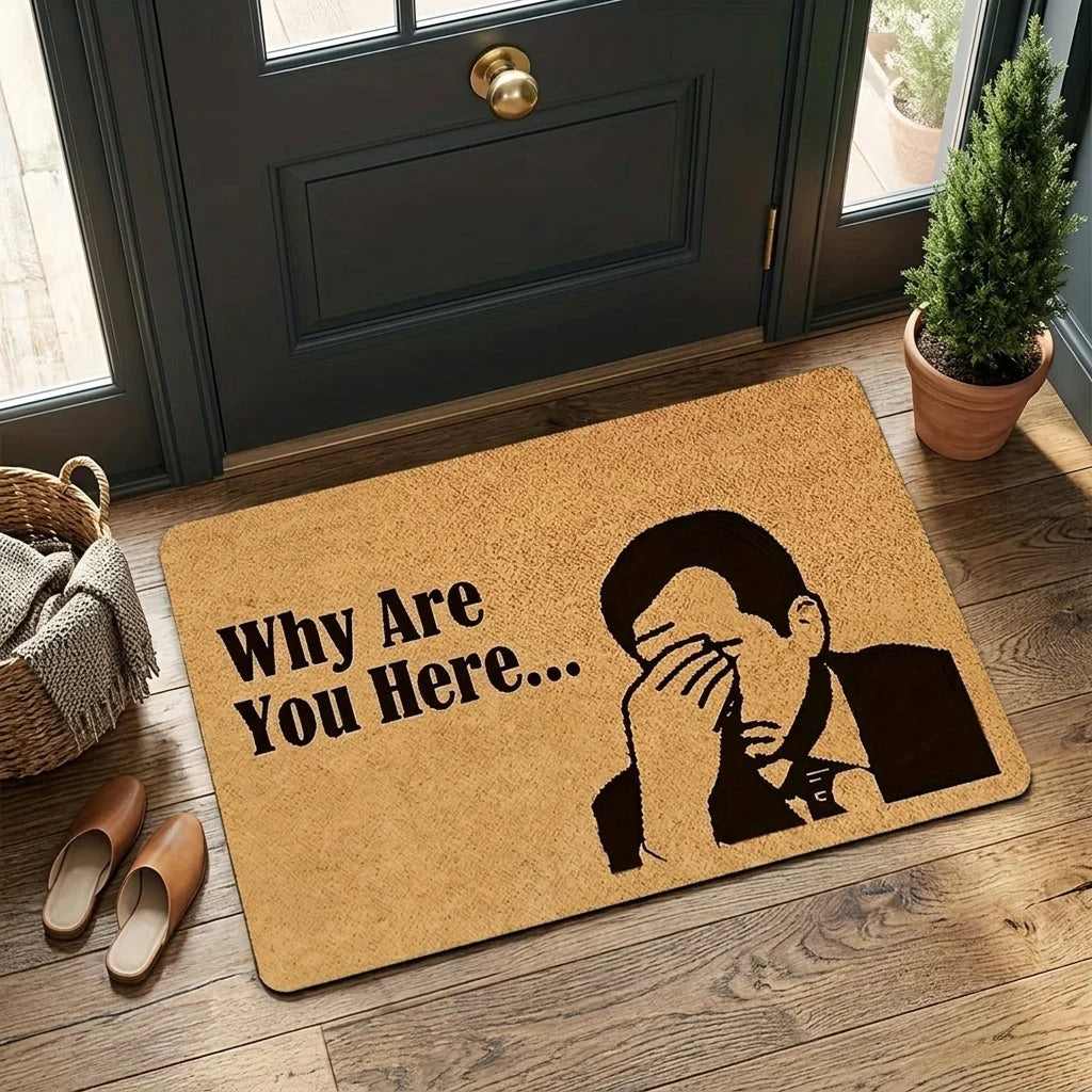Doormat Humorous Facepalm Memory Foam Non-Slip Backing